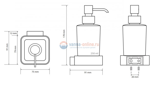 Дозатор Bemeta Solo 139109042 7.5 x 9.1 x 17 см, хром Дозатор Bemeta Solo 139109042 7.5 x 9.1 x 17 см, хром