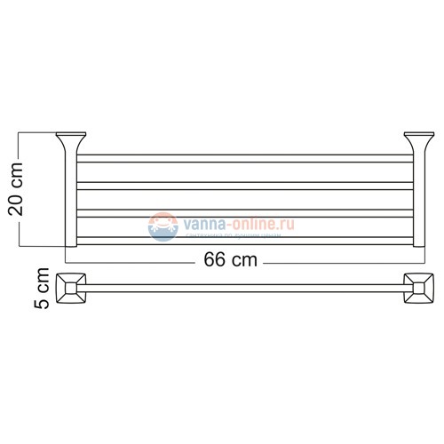 Полка для полотенец WasserKRAFT Wern 2511