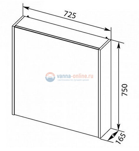 Зеркало-шкаф Aquanet Остин 00201735 75 см, цвет дуб кантербери/белый
