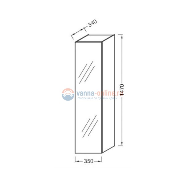 Пенал Jacob Delafon Odeon Up 150 см, EB873-G80, светло-коричневый блестящий Пенал Jacob Delafon Odeon Up 150 см, EB873-G80, светло-коричневый блестящий