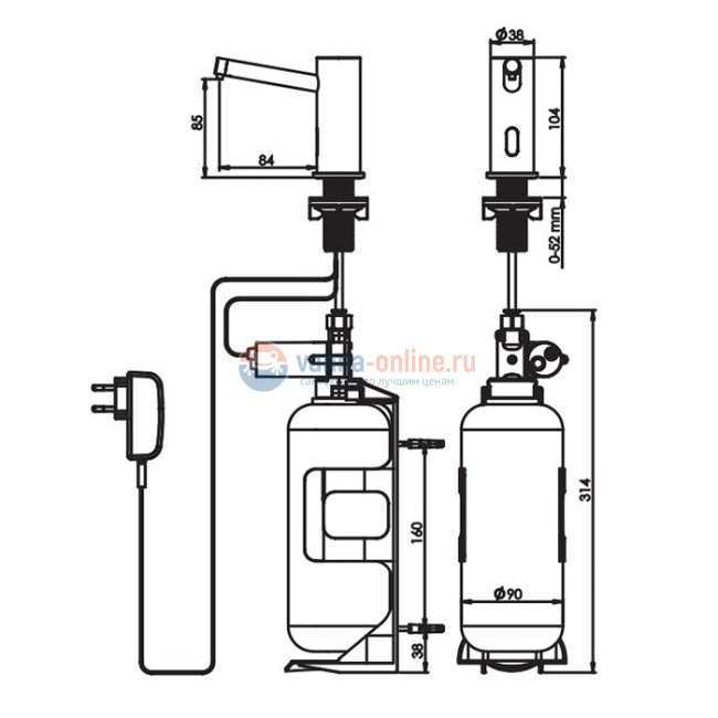 Дозатор бесконтактный Presto 52043 для жидкого мыла