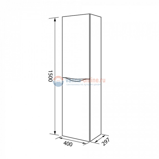 Пенал Iddis Cloud CLO40W0i97 40 см подвесной