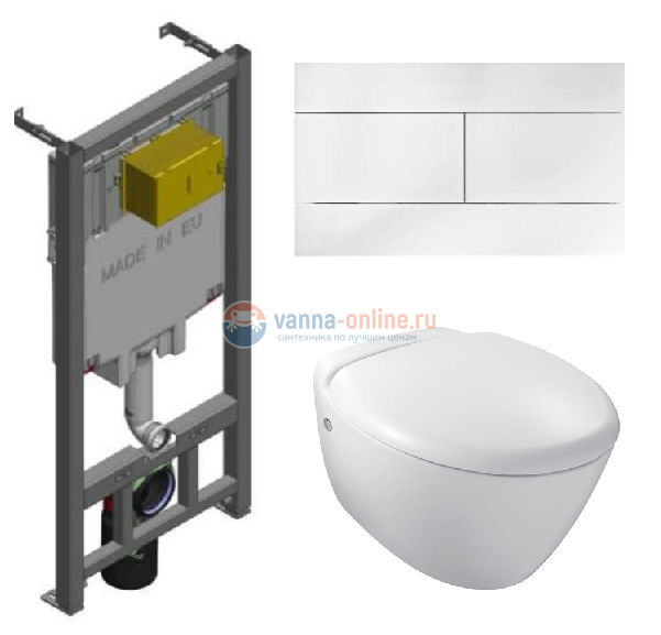 Инсталляция Jacob Delafon с унитазом Presquile E4440-00, сиденье микролифт клавиша белая, комплект E29025-NF/E4440-00/E4316-00 Инсталляция Jacob Delafon с унитазом Presquile E4440-00, сиденье микролифт клавиша белая, комплект E29025-NF/E4440-00/E4316-00