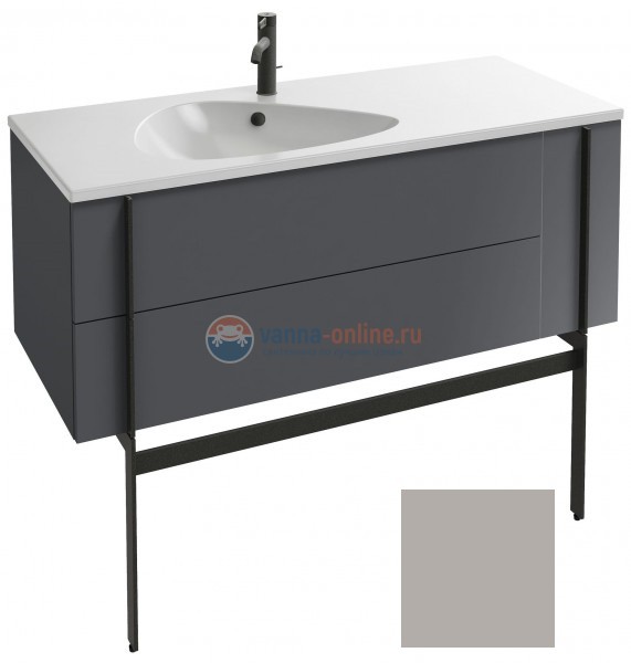 Тумба под раковину Jacob Delafon Nouvelle Vague 120 EB3036-S21, 3 ящика, цвет - серый титан сатин