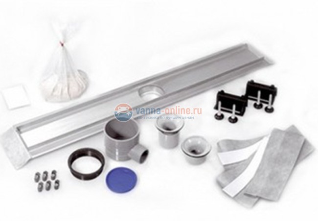 Дренажный канал MEPA 150300, 500 мм, в комплекте ножки, сифон 0,81л/с Дренажный канал MEPA 150300, 500 мм, в комплекте ножки, сифон 0,81л/с