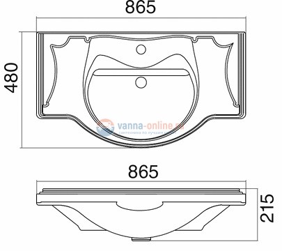 Мебельная раковина Roca America 85 Мебельная раковина Roca America 85
