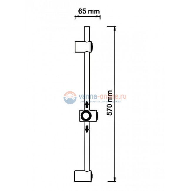Душевая штанга WasserKRAFT A007, хром