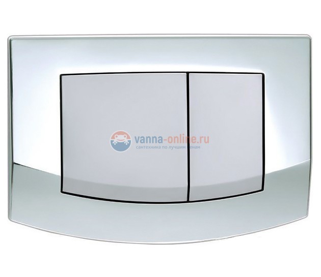 Панель TECE Ambia 9 240 254 с двумя клавишами смыва, рамка-хром глянцевый, клавиши – хром матовый
