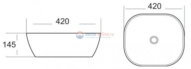 Раковина BelBagno BB1268-1 накладная 42 х 42 х 14.5 см Раковина BelBagno BB1268-1 накладная 42 х 42 х 14.5 см