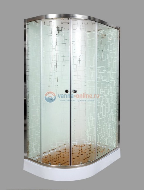 Душевая кабина Deto Em EM1511 L/R N гм 110 x 80 см, без крыши, с гидромассажем