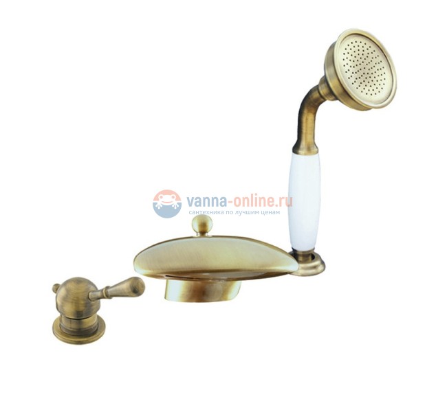 Смеситель для ванны и душа на 3 отверстия Rav-Slezak L070.5SSM, бронза Смеситель для ванны и душа на 3 отверстия Rav-Slezak L070.5SSM, бронза