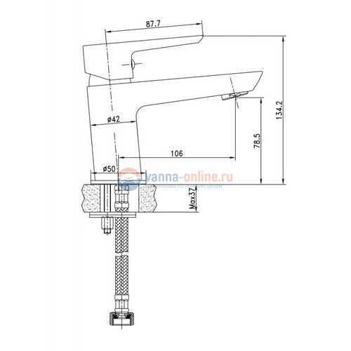 Смеситель для раковины BelBagno Rowena ROW-LVM-CRM Смеситель для раковины BelBagno Rowena ROW-LVM-CRM