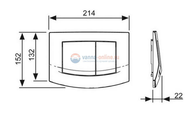 Инсталляция для унитаза TECE Base K440200 с кнопкой смыва TECEambia, белый
