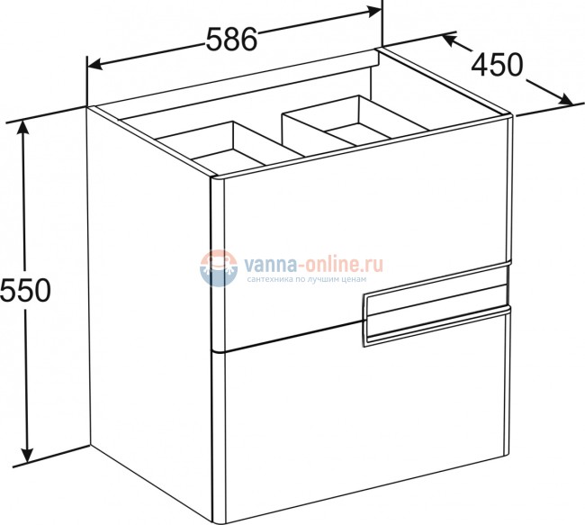 Тумба под раковину Roca Victoria Nord Ice Edition ZRU9302730, 60 см, белый глянец