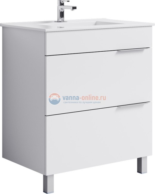 Тумба под раковину Aqwella Бриг 75 Br.01.07/2/W, белый