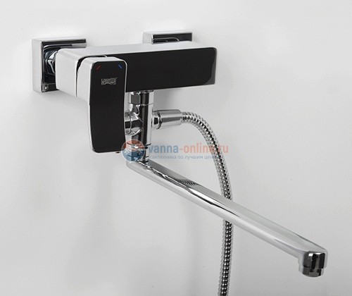 Смеситель WasserKRAFT Aller 1062L для ванны и душа с длинным поворотным изливом 35 см, хром Смеситель WasserKRAFT Aller 1062L для ванны и душа с длинным поворотным изливом 35 см, хром