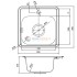 Кухонная мойка Iddis Strit STR38P0i77 38 x 38 x 15.2см, квадратная, нержавеющая сталь