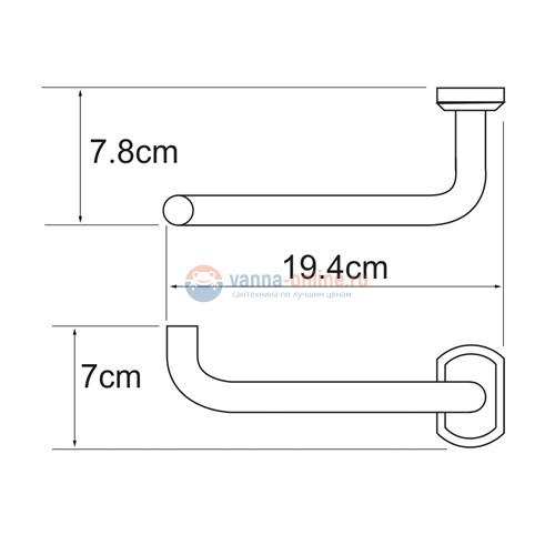 Держатель для туалетной бумаги WasserKRAFT Oder 3096 Держатель для туалетной бумаги WasserKRAFT Oder 3096