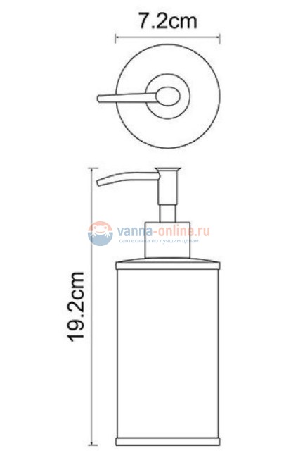 Дозатор для жидкого мыла WasserKraft Rossel 5799 Дозатор для жидкого мыла WasserKraft Rossel 5799