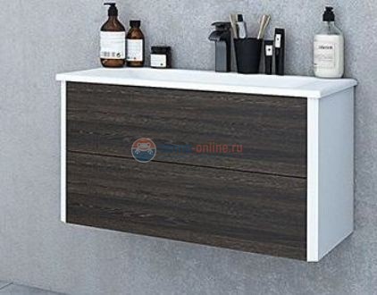 Модуль под раковину Акватон Брук 100, 1A202101BCDF0 два ящика, дуб феррара