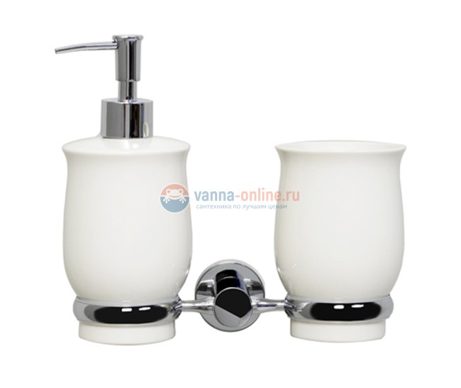 Стакан и дозатор с держателем WasserKRAFT K-24289 Стакан и дозатор с держателем WasserKRAFT K-24289