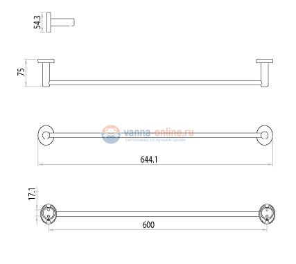 Полотенцедержатель Lemark Atlantiss LM3238C Полотенцедержатель Lemark Atlantiss LM3238C