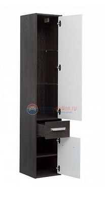 Пенал Aquanet Остин 00200920 35 см напольный/подвесной, цвет дуб кантербери/белый