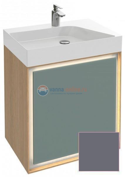 Тумба под раковину Jacob Delafon Rythmik Pure 65 см EB1770-G1F, цвет насыщенный серый глянцевый