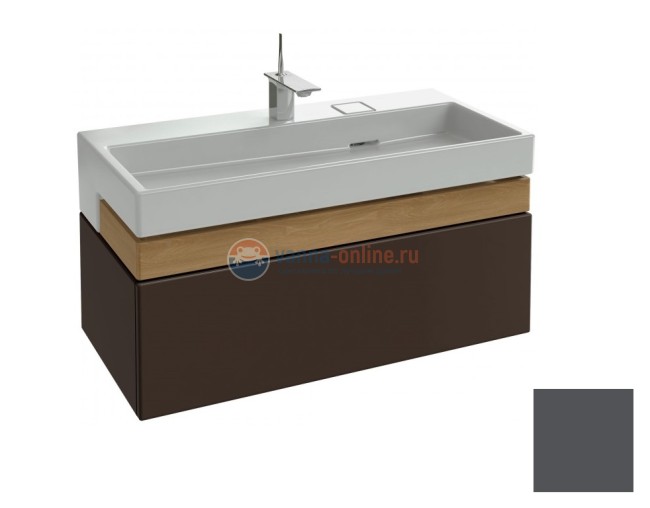 Тумба под раковину Jacob Delafon Terrace 100 EB1187-442 , подвесная, цвет - серый антрацит глянцевый