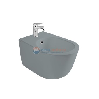 Биде подвесное 550х360мм., AXA Eva, серый матовый