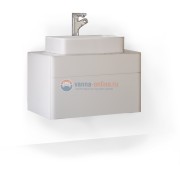 Тумба под раковину Raval Pure 80 Pur.01.80/P/W, подвесная, белая