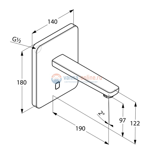 Смеситель Kludi Zenta E 3850205 для раковины, сенсорный
