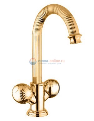 Смеситель Cezares Olimp LS2-03/24-M цвет золото, ручки круглые металл Смеситель Cezares Olimp LS2-03/24-M цвет золото, ручки круглые металл