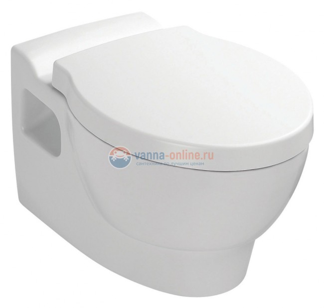 Подвесной унитаз Jacob Delafon Ove E1585-00 в комплекте с сиденьем E70005 SoftClose