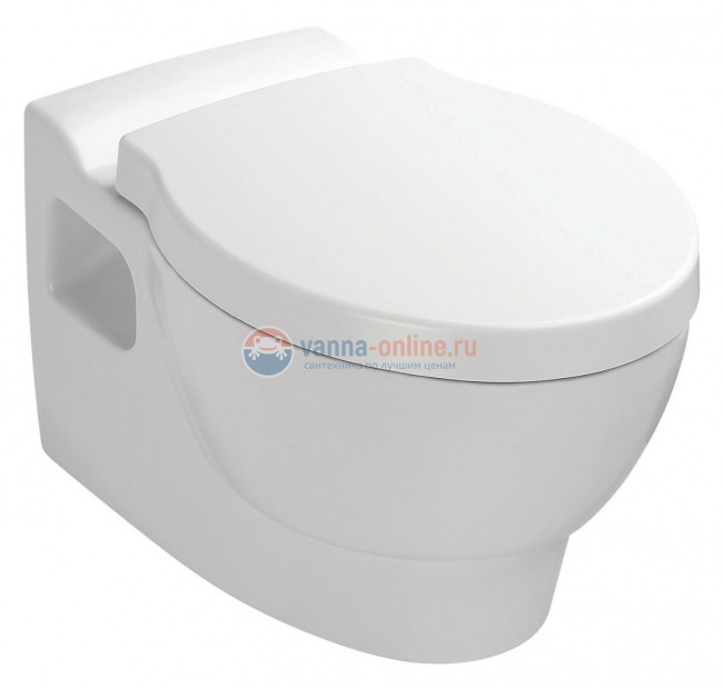 Подвесной унитаз Jacob Delafon Ove E1585-00 в комплекте с сиденьем E70005 SoftClose