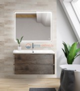 Тумба c раковиной Belbagno Albano-900 ALBANO-900-2C-SO-RNG искусственный камень, цвет коричневый Тумба c раковиной Belbagno Albano-900 ALBANO-900-2C-SO-RNG искусственный камень, цвет коричневый