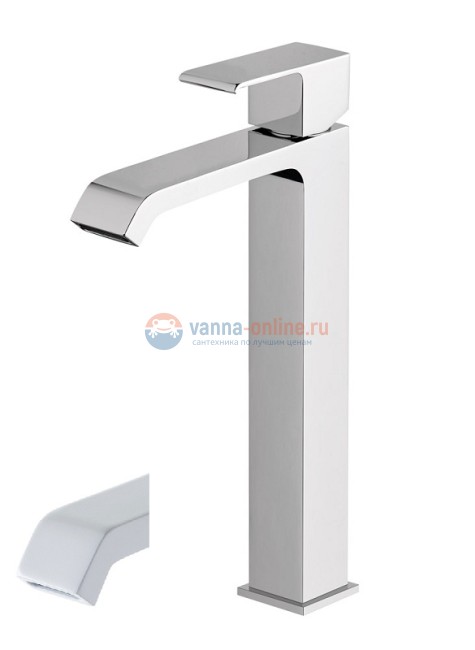 Смеситель для раковины Cezares Porta PORTA-LC-BIO, с донным клапаном, белый матовый Смеситель для раковины Cezares Porta PORTA-LC-BIO, с донным клапаном, белый матовый