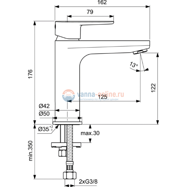 Смеситель для раковины Ideal Standard CERAFINE O BC554XG