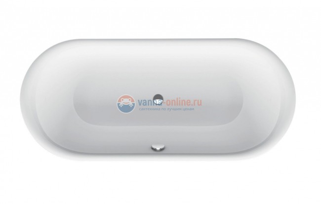 Ванна стальная Bette Lux Oval 3467-000 PLUS AR 190 х 90 х 45 см с шумоизоляцией, с BetteGlasur ® Plus, антислип, белая (для удлиненного слива-перелива)