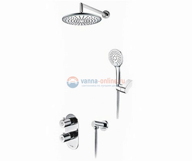 Душевая система WasserKRAFT A16030 Thermo, скрытый монтаж, хром Душевая система WasserKRAFT A16030 Thermo, скрытый монтаж, хром