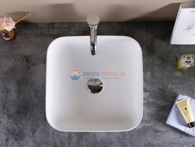 Раковина CeramaLux Серия N D1303 накладная, белый