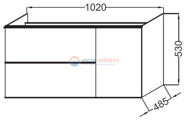 Тумба под раковину Jacob Delafon Odeon Up EB891-N14, серый Тумба под раковину Jacob Delafon Odeon Up EB891-N14, серый
