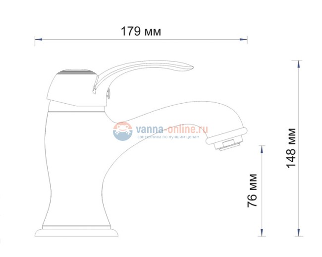 Смеситель WasserKRAFT Isar 1303 для раковины Смеситель WasserKRAFT Isar 1303 для раковины