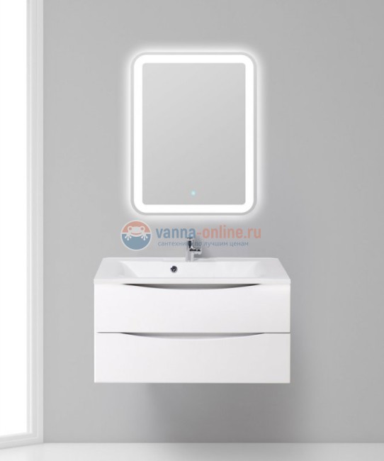 Тумба под раковину BelBagno Marino MARINO-900-2C-SO-BL-P, 90 х 45 х 55 см, Bianco Lucido - белый глянец