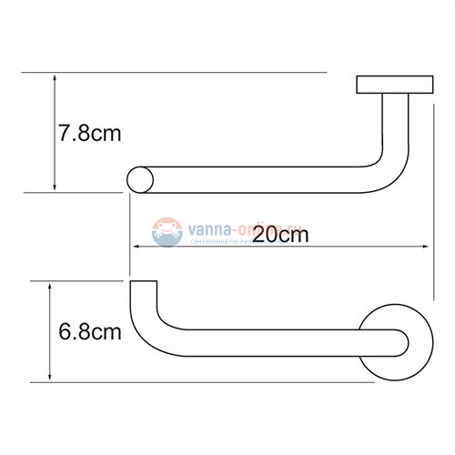 Держатель для туалетной бумаги WasserKRAFT Rhein 6296 Держатель для туалетной бумаги WasserKRAFT Rhein 6296