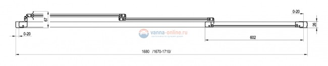 Шторка для ванны Ravak Supernova AVDP3-170 40VV0102