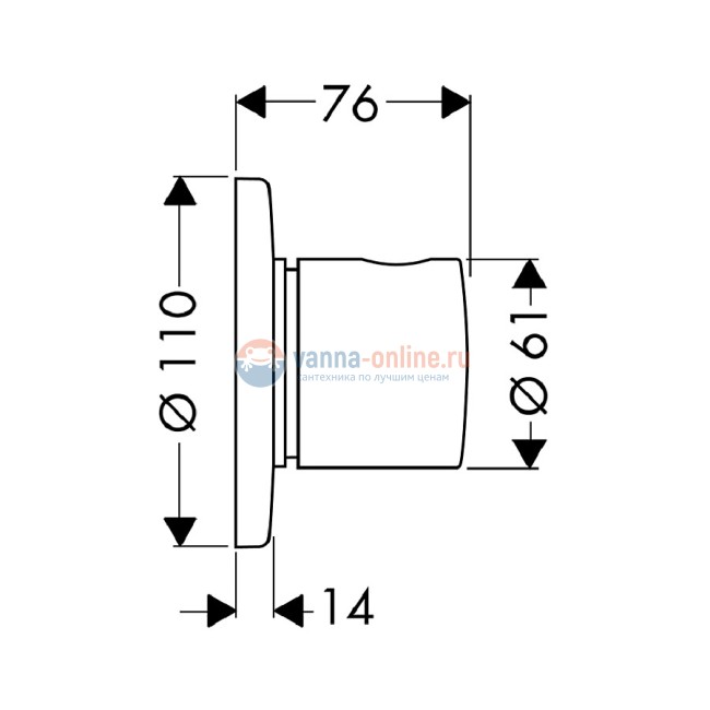 Переключатель потоков Hansgrohe 15932000 Trio/Quattro S на три потребителя