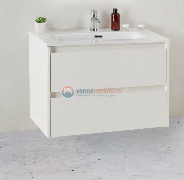 Тумба с раковиной Belbagno KRAFT 39-700/390-2C-SO-BO 70 cм подвесная с 2 ящиками, Bianco Opaco Тумба с раковиной Belbagno KRAFT 39-700/390-2C-SO-BO 70 cм подвесная с 2 ящиками, Bianco Opaco
