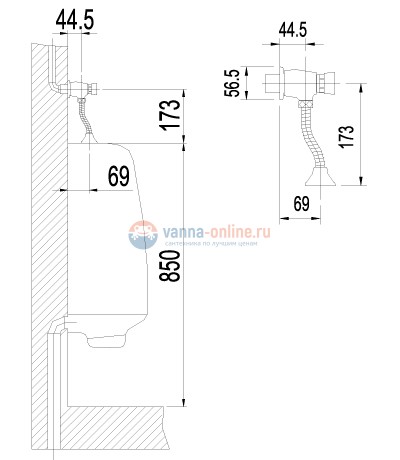 Кран для писсуара Lemark Project LM4612C Кран для писсуара Lemark Project LM4612C