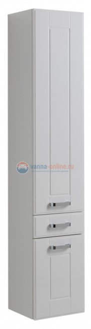 Пенал Aquanet Рондо 35, дверцы, ящик, белый, 00189159